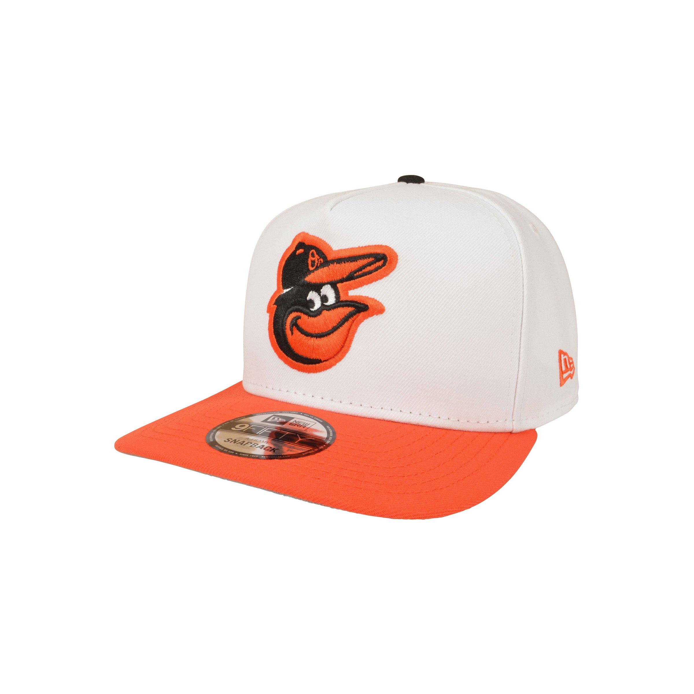New Era Baltimore Orioles 9FIFTY A-Frame Snapback Hat - White/Orange - WHITE/ORANGE